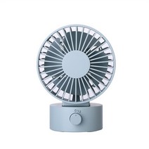 저소음 서큘레이터 탁상용 벽걸이 선풍기미니 USB 충전식 배터리 팬 타이머 강한 바람 4 잎 데스크탑 휴대, 03 Blue, 한개옵션1