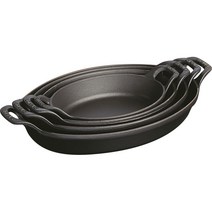 STAUB 스타우브 타원형 로스팅접시 21 24 28 32cm, 1세트