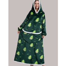 여성플리스 자켓 경량 후리스 바지 방한 실내복 양털 겨울 후드 스웨트 셔츠 여성 슈퍼 롱 플란넬 후드 담요 소매 여성 특대 스웨트 셔츠 플리스 tv 담요