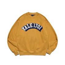 국내매장 정품 예일 YALE SINCE 1701 BOUCLE CREWNECK MUSTARD
