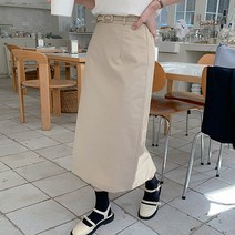 [제작] 로우비 H라인 뒷밴딩 롱스커트 69043 빅사이즈 여성의류