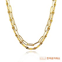 한국금거래소 24K 순금 더블 체인 클립 목걸이(15g)   순금 비상금(1g)