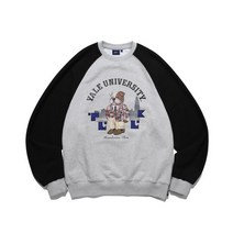 YALE x TUUK LOUNGEWEAR CREWNECK BLACK / OATMEAL YC9CR2001BK