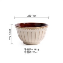 이케아 중국 그릇 자기 공기 접시 찻잔 면기 예쁜 면그릇유럽 ​​스타일의 럭셔리 세라믹 식기 세트 크리 에이 티브 머그 릴리프 서양 음식 플레이트 스테이크 파스타 플레이트 홈, 4인치 작은 그릇