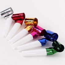 유치원 생일 축하 파티 응원 코끼리코 나팔 6P 매장장식 홈인테리어, 1개, 핑크앤블루