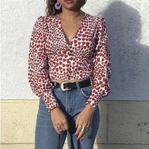 리얼리THE KAIA 하트 퍼프 블라우스