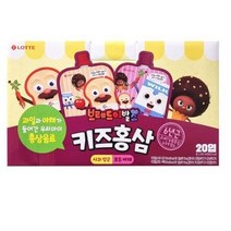 핑크퐁 키즈 홍삼 사과당근+포도야채 100ml X 20, 2박스