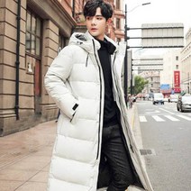 가바바 남성 겨울 롱패딩 어느 옷에나 어울리는 깔끔하고 시크한 스타일 손목 스트랩 후드 데일리 패딩점퍼 G40611