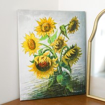 김은옥 해바라기 액자 행운 풍수 재물 황금, 5-바람의 속삭임, 50호 [80.3 X 116.8cm], A06 골드 알루미늄액자