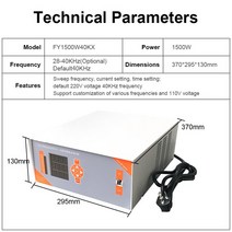 무설치 가정용초음파식기세척기 40KHz 900W 1500W 3000W 초음파 발생기 산업용 변환기 식기 세척기 탱크 Fa, 03 UK, 03 1500W 220V 40KHz
