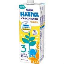 스페인 Nativa 네슬레 나티바 3단계 베이비 포뮬라 액상 분유 씨리얼맛 1L