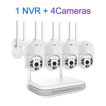 쇼뱅 야간 감시장비Techage-8CH 3MP PT 무선 보안 키트 방수 인간 감지 CCTV 비디오 기록 Wifi 보안 카메, 02 8CH and 4 Cameras_02 1t, 1개