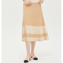 시슬리 컬러배색 플리츠 스커트 SAKS15111