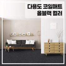라임 코일 현관 매트 두께 20mm, 올블랙 90x120(cm), 1개