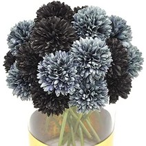 인형다발 blooming paradise 인테리어 꽃다발 수제 죽은 꽃 선물 졸업식 환혼식 생일 웨딩 장식 촬영 미술관, 그레이  블랙