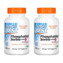 Doctor’s best 닥터스베스트 포스파티딜세린 세린에이드 100mg 120베지캡슐 Phosphatidyl Serine SerinAid 결정셀룰로스 이산화규소 2세트