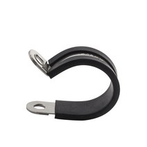 스텐주름관 304 스테인레스 스틸 고무 라이닝 P 클립 R 형 파이프 클램프 케이블 장착 호스 고정 브래킷, 17 Dia38(2pcs)