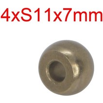 5개 4 미리메터 핀 샤프트 11 아우터 볼 타입 청동 부시 전기 장난감 팬 모터 철 소결 슬라이드 베어링, 한개옵션0