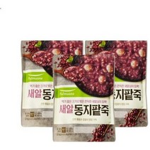 풀무원 진한통팥 새알동지팥죽 450gX3봉, 없음