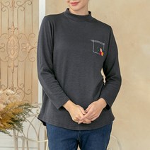 [디얼마미] 꽃포켓 티셔츠 미시옷 빅사이즈 엄마옷 중년 여성 마담