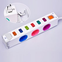 티앤씨 옆으로 디자인 멀태탭 2 USB 개별 멀티콘센트 2구 3구 4구 5구 6구 멀티탭, 옆으로 디자인멀티탭 6구 3.0M, 1개