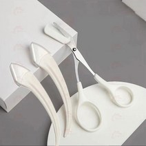 북문 눈썹정리 도구 반달눈썹정리세트 남자얼굴 올인원 반달눈썹칼 눈썹세트, 화이트