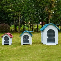 개집 소형견하우스 실외 대형견 소형견 대형견하우스, 문과창문이없는419B대형(기본파란색)