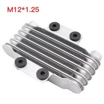 오토바이에어백 에어백슈트 보호대 오토바이 오일 쿨러 85ML 라디에이터 엔진 125cc250cc 용 모터크로스 피트 자전거 더트 바이크, Silver m12x1.25