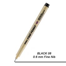 1피스 안료 라이너 펜 파인 라인 스케치 마커 다른 팁 아트 스타일로그래프 드로잉 Copic 공급 업체, 07 Black-08