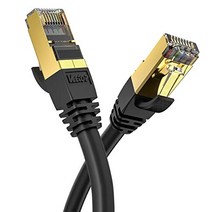 1m Lan 케이블 CAT8 카테고리 8 Veetop 초고속 최대 40GBASE-T 2000MHz 26AWG SFTP 이중 실드 라우터 케이블 ADSL 회선 모뎀 PS4 Xbox 등에 대응 이더넷 케이블