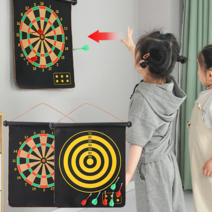 찰싹붙는 자석 다트판 다트핀 게임기 양면 매트 세트
