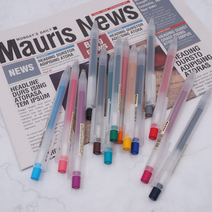 무인양품 0.5mm 정품 무지 MUJI 노크식 볼펜, 10_레드퍼플