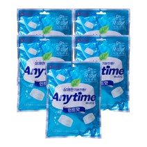 애니타임 민트맛 92g/자일리톨/무설탕 5개 묶음, 92g