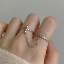 가족반지 커플링 디자인 백금 20대 개대 펑크 롱 술 체인 링 여성용 힙합 남성 실버 컬러 중공 기하학적 커플 링 세트 패션 파티 쥬얼리