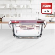 파이렉스 4면밀폐 정사각 내열유리 계량 용기 310ml