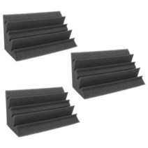 베이스트랩폼사운드 어쿠스틱 코너 패널 방음 베이스 흡수 스튜디오 블록 사다리꼴 트랩 소음 방지 벽 감, 01 Black24.x12cm