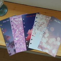 다이어리 표지 6공 25종 [어폼 육공 표지 리필 A5 A6 만년 감성 커스텀 다이어리 꾸미기 다꾸 DIY 만들기], A6 17.은하수를담은