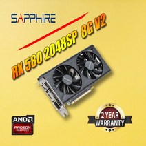 사파이어 Radeon RX580 8G V2 2048SP 그래픽 AMD 비디오 데스크탑 PC 컴퓨터 게임지도 사용