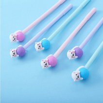 학생용볼펜 팬시펜 캐릭터볼펜 고양이펜 색랜덤, 핑크