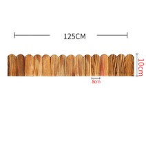 신스리 정원용품 원목울타리 펜스 화단꾸미기 방부목 잔디 담장 장식, 플랫둥근10*130cm