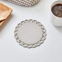 [모던하우스 창원점]레이스드로잉 실리콘 컵받침 그레이_PL0823006, 단품