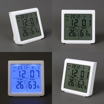 마트498 LCD 디지털시계 온습도계(백라이트) 사우나 미니 어린이집용품 온도모니터링 겨울 탁상용