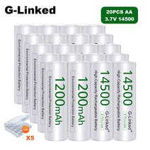 AA 배터리 14500 배터리 1200mah 3.7 V 산업용 aa 충전식 배터리 LED 손전등용 aa 충전식 배터리 14500