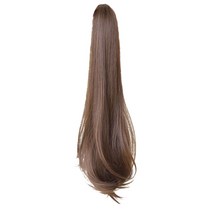 [뿌이뿌이가발] 여성 포니테일 고열사 붙임머리 피스 부분가발 집게형 묶음머리 50CM, 밀크브라운