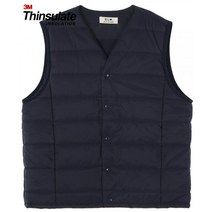 GLW [3M 신슐레이트] 브이넥 패딩 베스트 네이비 Round neck thinsulate padded vest navy