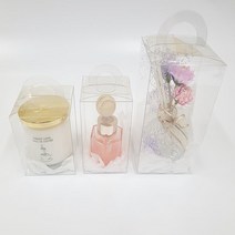 주연상사 캔들 포장상자 PET투명 손잡이 상자 답례품케이스 디퓨저케이스 투명상자 선물상자, 10.5cm*10.5cm*13.5cm(10장)