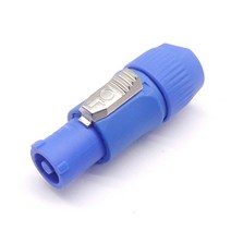 파워콘Powercon Connector Lockable Cable Chassis Socket for Electric Drill LED Screen Stage Lighting, 04 3pins blue male, 3pins blue male