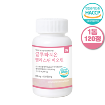 글루타치온 건조효모 엘라스틴 비오틴 펩타이드 히알루론산 콜라겐, 정타입*1개, 1개, 120정