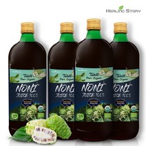 힐링스토리 타히티 유기농 노니주스 원액 1000ml 4병, 없음