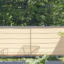 [OYOSON]테라스가림막 사생활보호 테라스 발코니 난간 가림막 휀스 가리개, 베이지, 1*5M